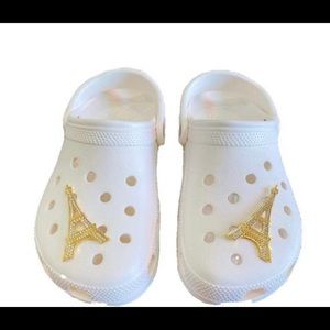 Crocs Charms 2 Gold Eiffel Tower Charms